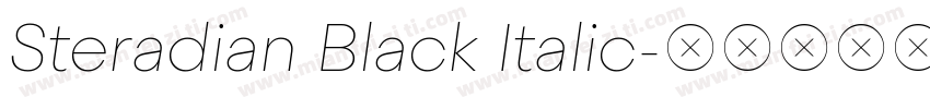 Steradian Black Italic字体转换